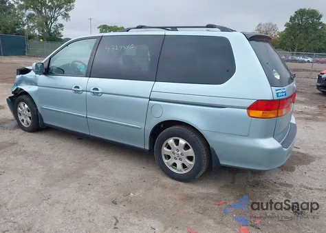 2002 Honda Odyssey Ex from USA, damaged, VIN 2HKRL18662H587193